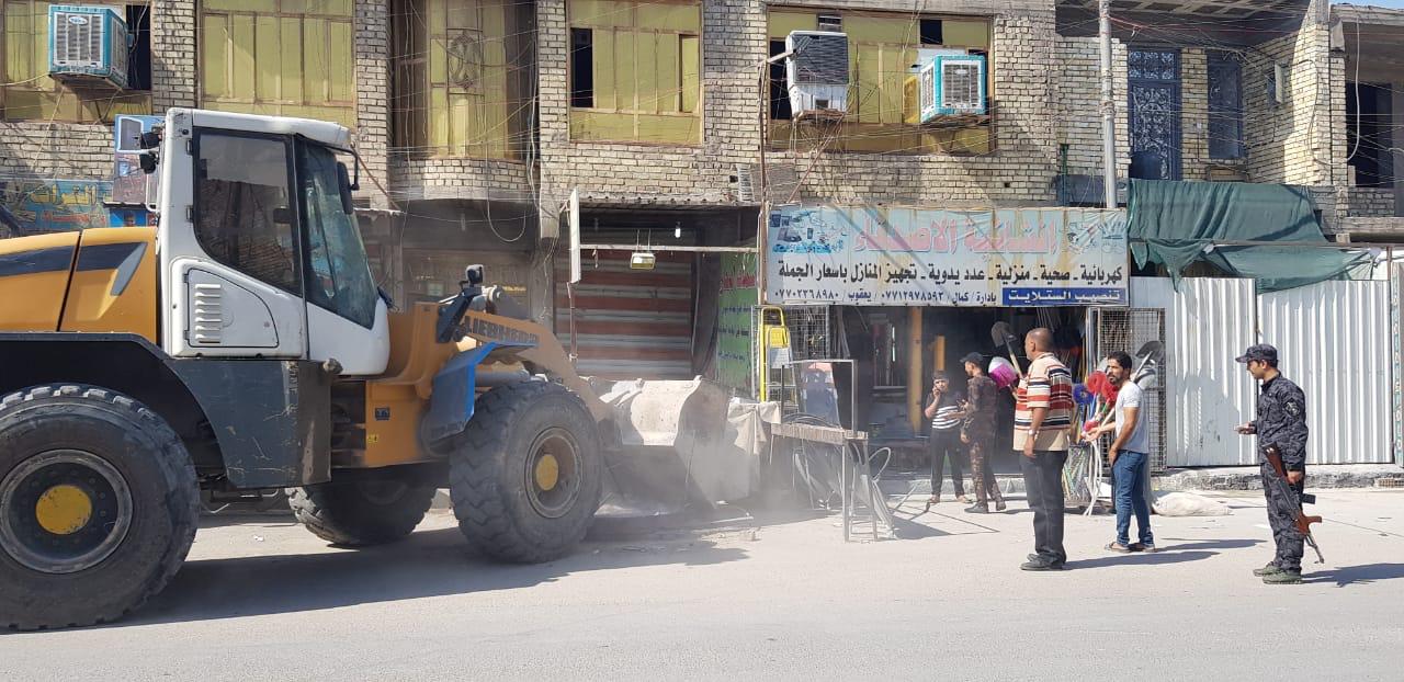 امانة بغداد: ازالة التجاوزات ضمن خمسة قواطع بلدية 