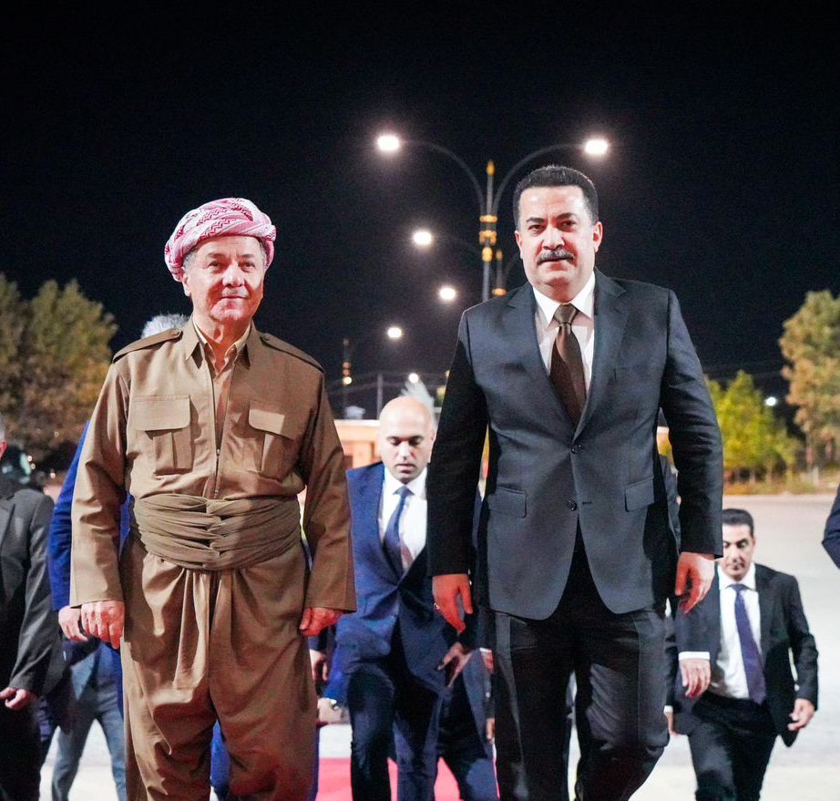 السوداني يلتقي رئيس الحزب الديمقراطي الكردستاني في أربيل 
